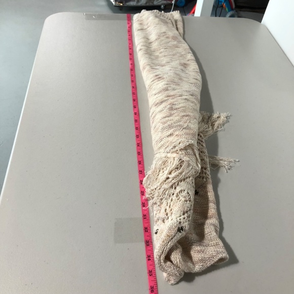 Knox Rose Womens Cardigan Size M Western Fringe Boho Open Front Crochet Dolman - Picture 10 of 12